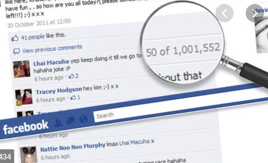 How many comments a day on Facebook