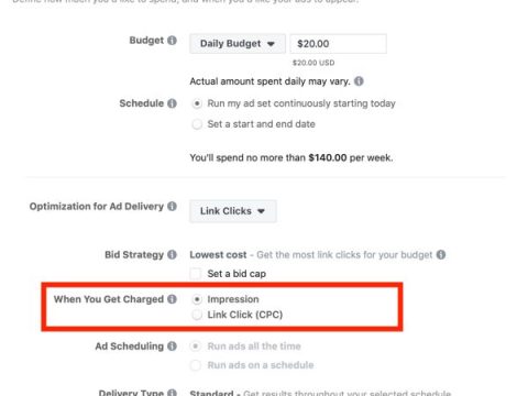 How are Facebook lead ads charged?