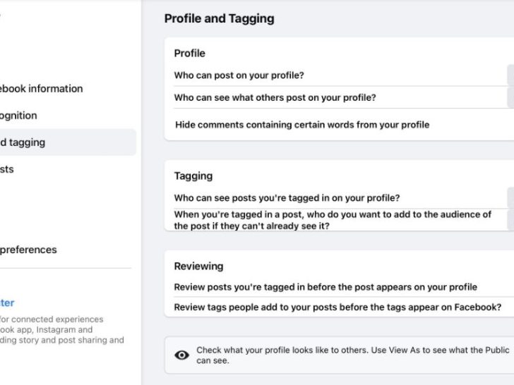 Who can tag me on Facebook settings?