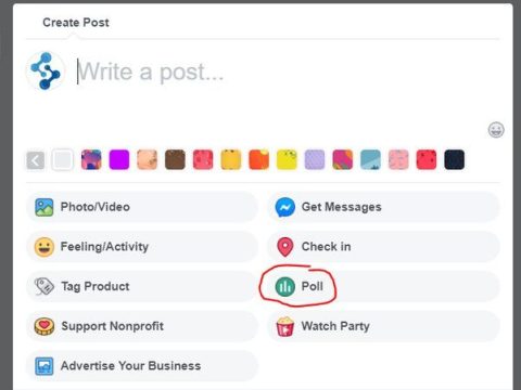 Why is there no poll option on Facebook?