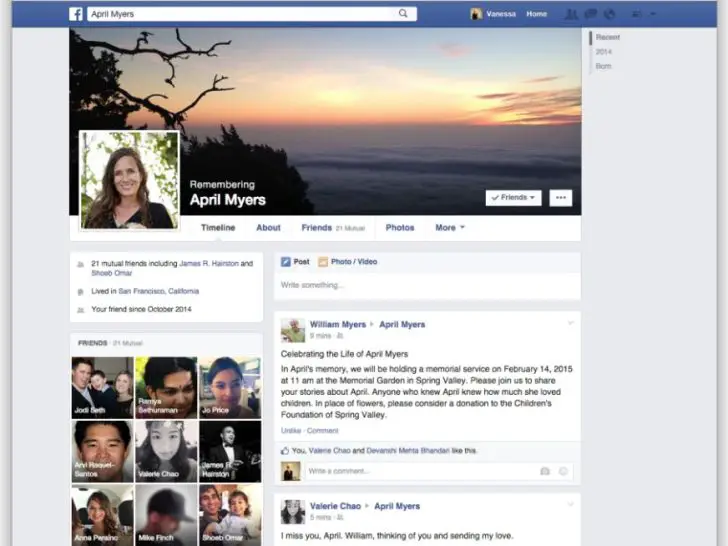 What do you do with your Facebook account when someone dies?