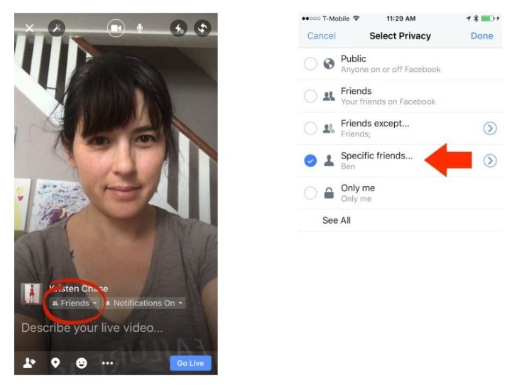 Can Facebook Live be by invitation only?