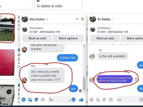 How can you tell if someone is scamming on Facebook Marketplace?