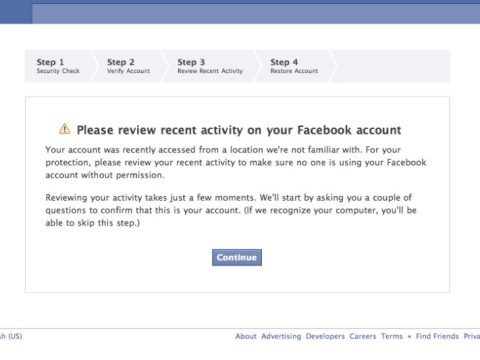 How do I review login attempts on Facebook?