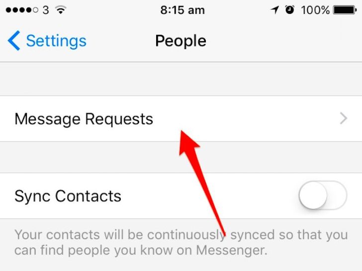 Why can't I see message request on Messenger