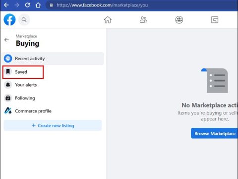 How do I get to my saved items on Facebook marketplace?