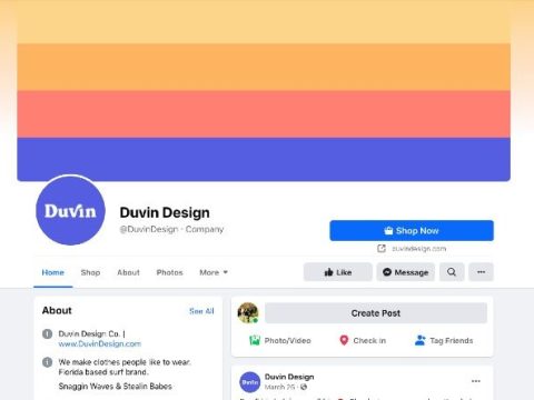 Which template is good for Facebook page?