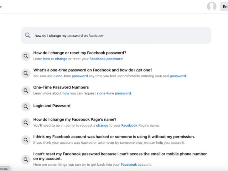 How do I contact Facebook for a password?