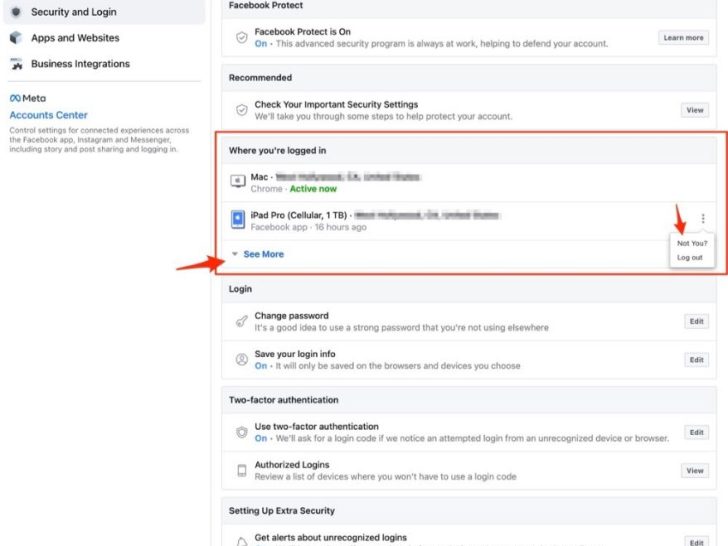 Can you see when someone logs into your Facebook account?