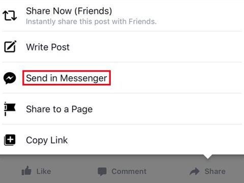 Why can’t I share a post on Facebook in a private message?