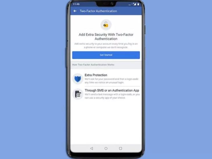 How do I get my Facebook authentication code app?