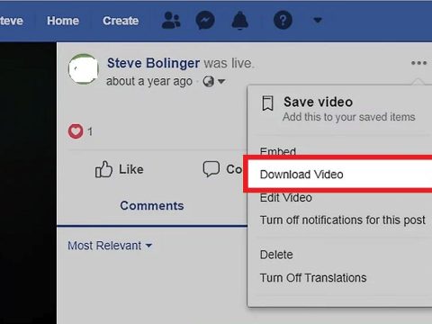 Can I save a Facebook Live video?