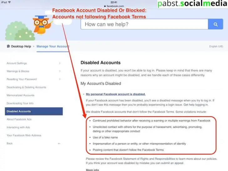 Can Facebook delete your account for harassment?