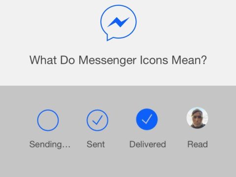 What does a dark blue message mean on Messenger?