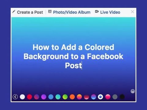 How do I add a background to my text post on Facebook?