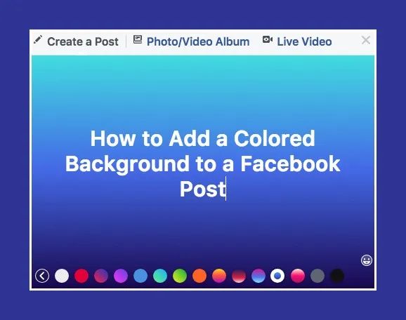 How do I add a background to my text post on Facebook