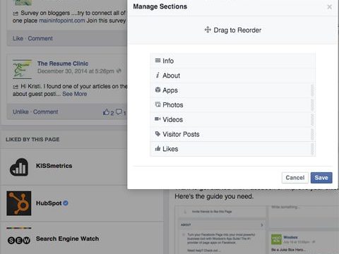 Where is the Manage Page Settings on Facebook?