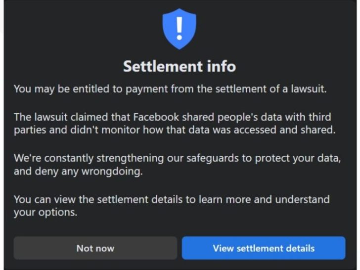 How do you get paid from a class action lawsuit on Facebook?