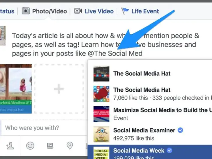 Can a Facebook page tag a person in a post?