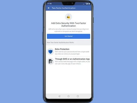 How do I find my authentication app for Facebook?