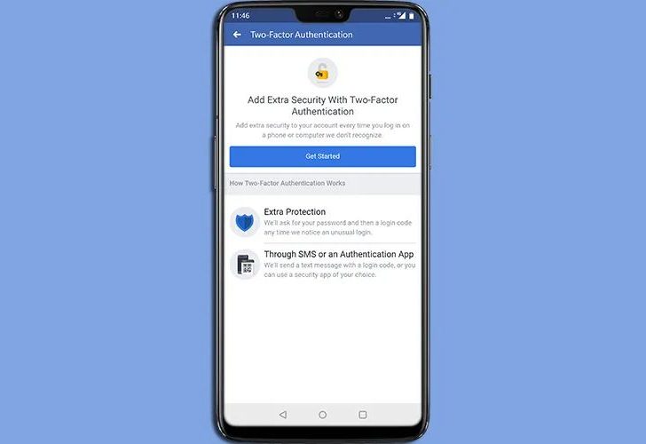 How do I find my authentication app for Facebook