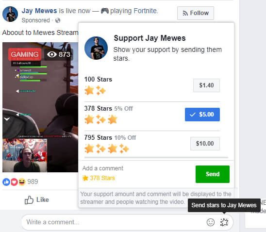 Can you monetize Facebook Live stream