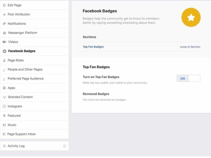 What does badges mean on Facebook notifications?