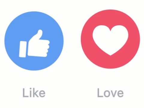 What is difference in like and love on Facebook?