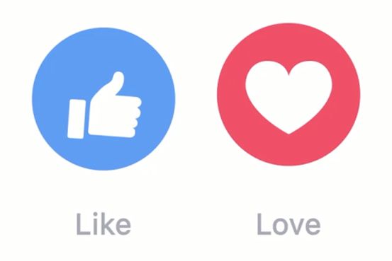 What is difference in like and love on Facebook