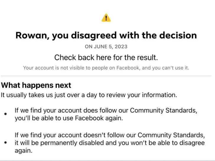 Why did Facebook instantly ban my account?