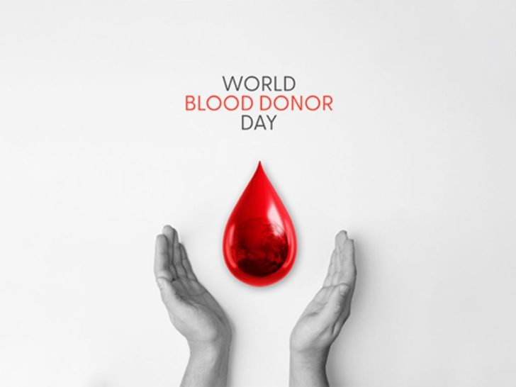 What is the caption for blood donation post