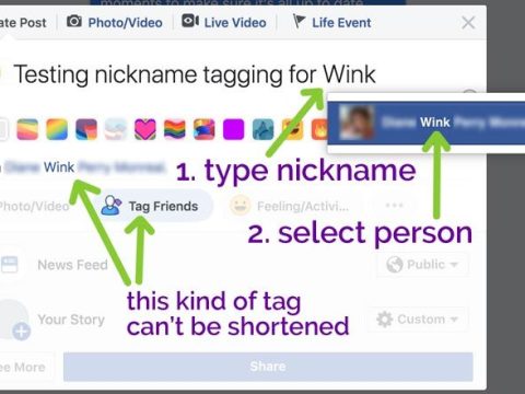 How do you tag someone on Facebook when their name doesn’t come up?