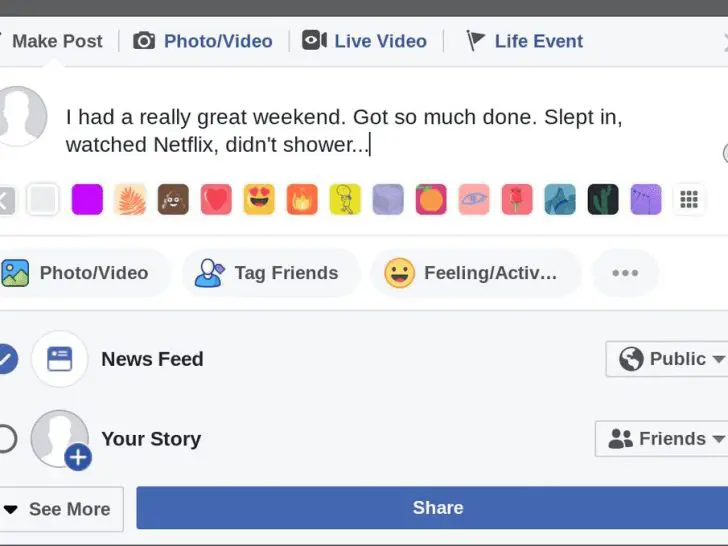 How do I edit a word in a Facebook post?