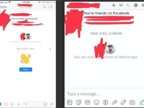 What does the waving hand mean on messenger?