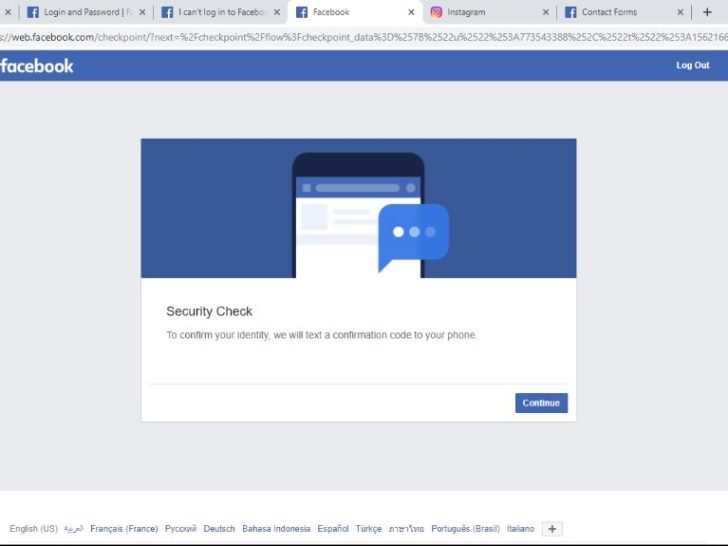 What is the checkpoint error on Facebook?