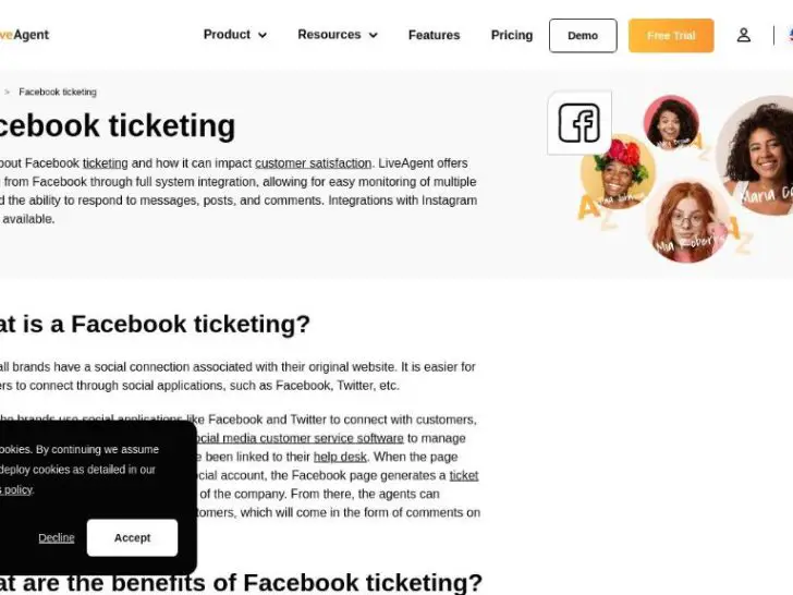 Does Facebook have a ticketing system?