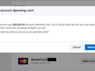 How to reset account spending limit on Facebook prepaid account?