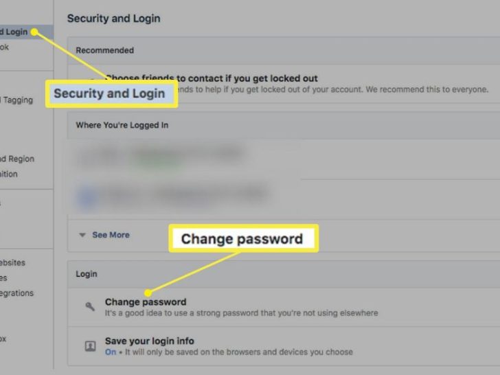 How do I change my Login method on Facebook?