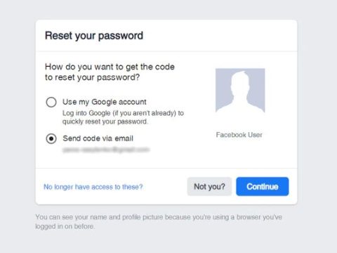 Why can’t I change my forgotten password on Facebook?