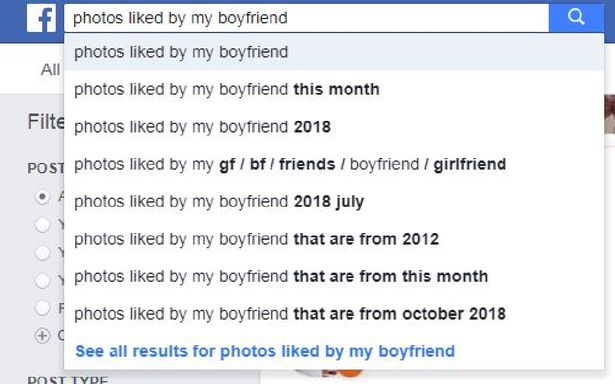 How do I see photos my boyfriend likes on Facebook