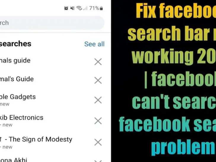 Why does it say no results when I search someone on Facebook?