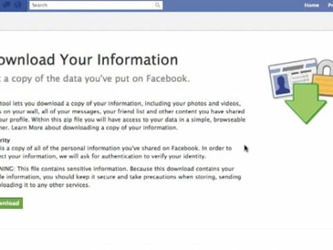 What is a Facebook zip file?