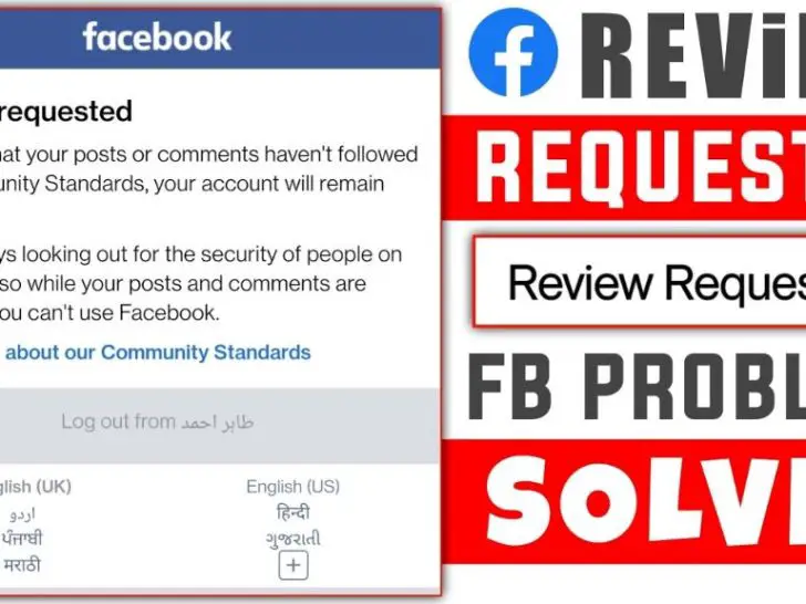 Why does my Facebook say review requested?