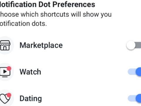 What are Facebook notification dots?