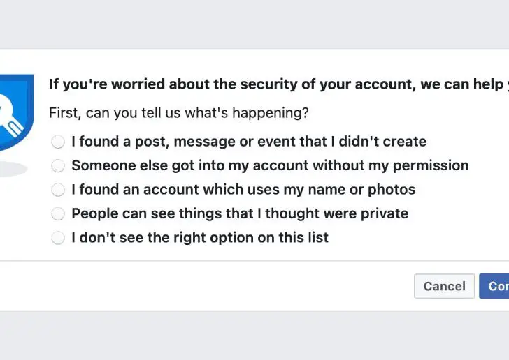 Who can I email at Facebook about a hacked account