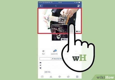 How do I change my cover photo position on Facebook Mobile