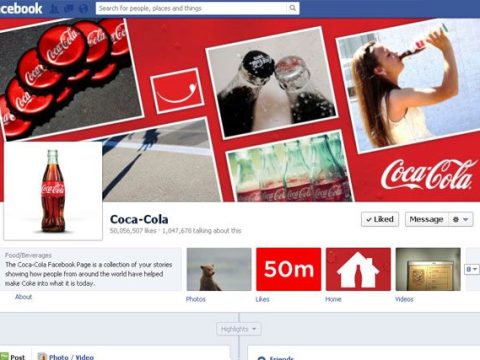 What does Coca-Cola use Facebook for?