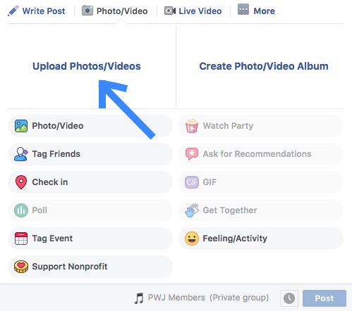 How do I share a video to a group on Facebook