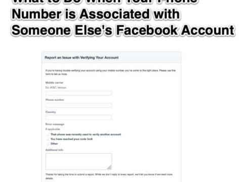 Why does Facebook say my phone number is associated with another person?