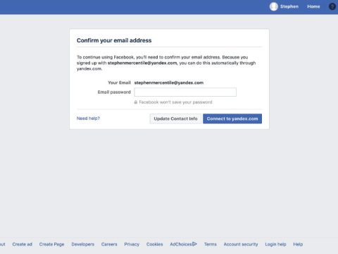 Is Facebook asking for new passwords?